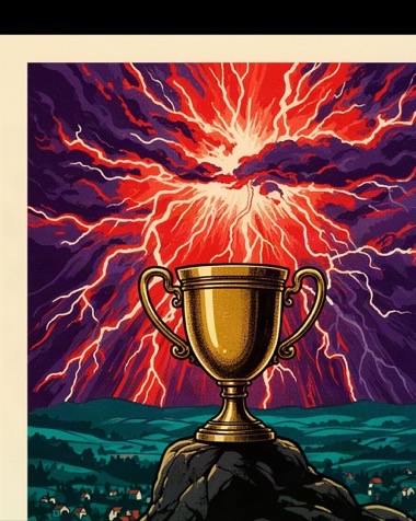 The alternate champion face: the front only the first copy off the press wears.